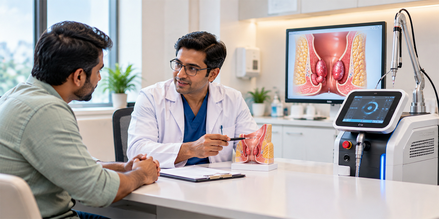 laser piles treatment banner